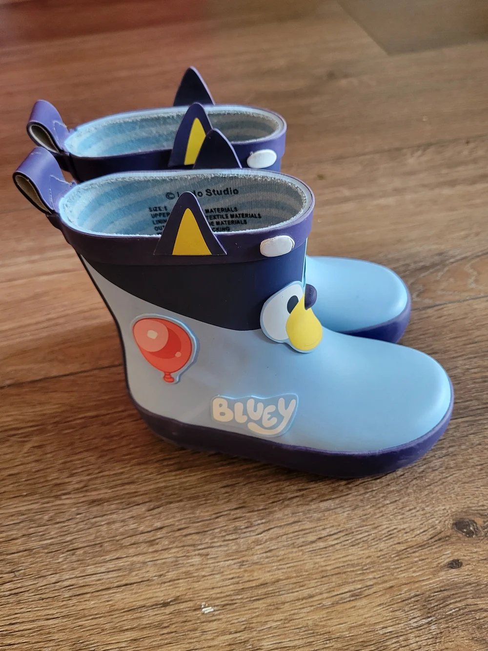 Kids Blue Character Rain Boots